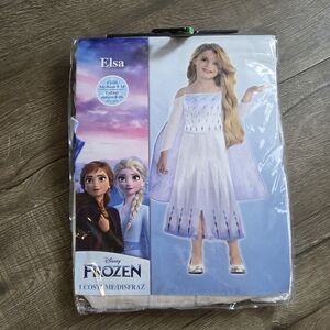Disney Frozen Elsa Dress with Cape - White and Blue
